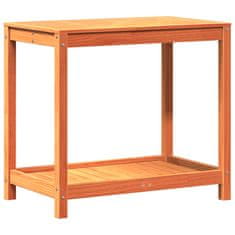 Vidaxl Stôl na presádzanie a polica voskovohnedý 82,5x50x75cm borovica