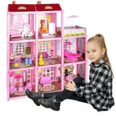 Northix Veľký domček pre bábiky s bábikou 