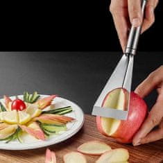 HOME & MARKER® Praktická kuchynská súprava na krájanie a dekorácie ovocia a zeleniny 2v1 (1x vyrezávací nôž + 1x nôž a naberačka) | FRUTIREZ