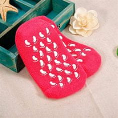 SOLFIT® Silikónové hydratačné ponožky na suché a popraskané nohy – univerzálna veľkosť, ružová farba (1x pár) | PEDISOCKS