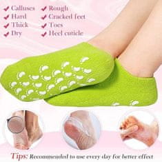 SOLFIT® Silikónové hydratačné ponožky na suché a popraskané nohy – univerzálna veľkosť, ružová farba (1x pár) | PEDISOCKS