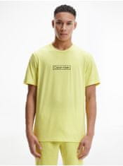 Calvin Klein Žlté pánske tričko na spanie Calvin Klein M