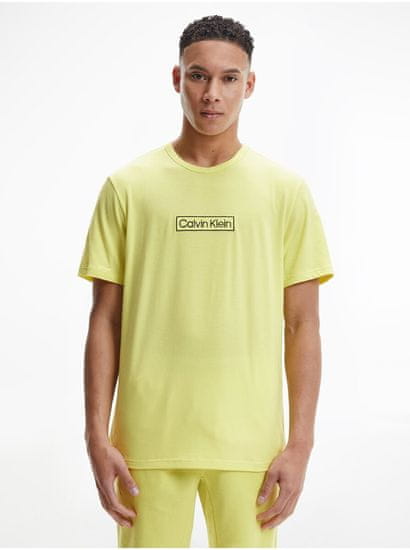 Calvin Klein Žlté pánske tričko na spanie Calvin Klein
