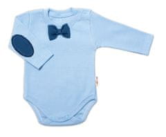 Baby Nellys 2-dielna dojčenská sada,body dl.rukáv s motýlikom, tepláčky Honzík,modrá, vel. 56