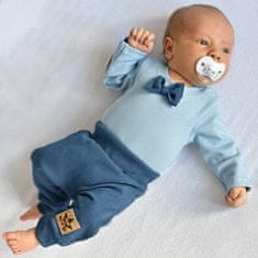 Baby Nellys 2-dielna dojčenská sada,body dl.rukáv s motýlikom, tepláčky Honzík,modrá, v.68