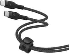Belkin odolný kábel USB-C BOOST CHARGE PRO Flex, 3m, čierna