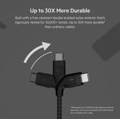 Belkin odolný kábel USB-C BOOST CHARGE PRO Flex, 1m, čierna