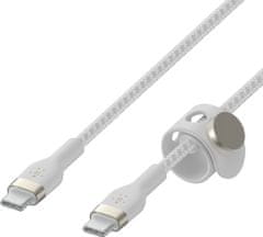 Belkin odolný kábel USB-C BOOST CHARGE PRO Flex, 1m, biela