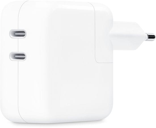Apple napájecí adaptér dual USB-C, 35W, biela