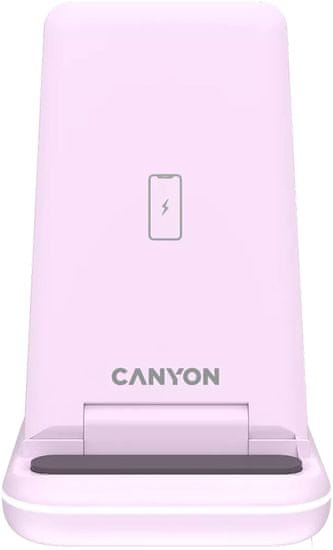 Canyon bezdrátová nabíječka 3v1, ružová