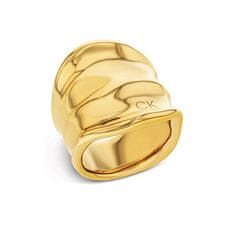 Calvin Klein Masívny pozlátený prsteň Elemental 35000646 (Obvod 56 mm)