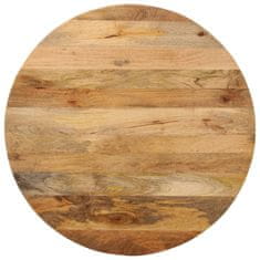 shumee Stolová doska Ø 90x2,5 cm okrúhla masívne mangovníkové drevo