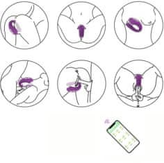 Vibrabate Masážny strojček na klitoris, vibrátor pre páry, s aplikáciou