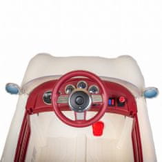 Baby Mix Detské elektrické autíčko Retro Pearl biele