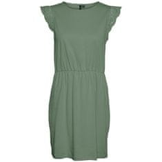 Vero Moda Dámske šaty VMEMILY Regular Fit 10305216 Hedge Green (Veľkosť L)