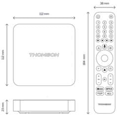 THOMSON android box 240G / 4K Ultra HD / H.265 / HEVC / HDR10 / NETFLIX / HBO / Disney + / HDMI / USB / LAN / Wi-Fi / BT / Android TV12