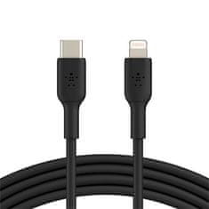Belkin BOOST CHARGE USB-C kábel s lightning konektorom, 2m, čierny