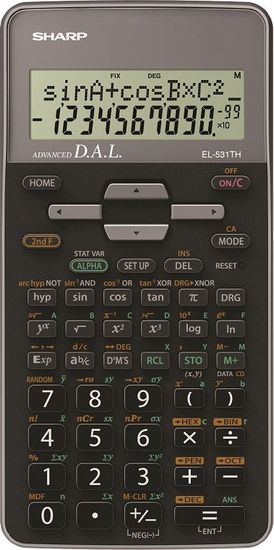 Sharp Vedecká kalkulačka EL-531TH, sivá