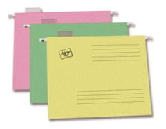 HIT Office Závesné papierové dosky A4, žlté, 25 ks