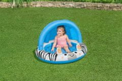 Bestway Detský nafukovací bazén so strieškou a nafukovacím dnom Zebra