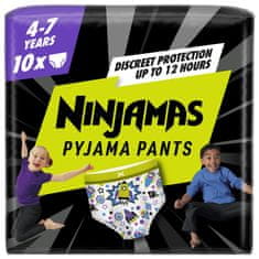 Pampers Nohavičky plienkové Ninjamas Pyjama Pants Kozmické lode, 10 ks, 7 rokov, 17kg-30kg