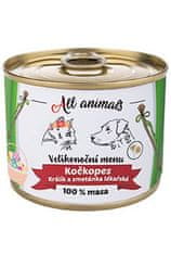 All Animals kočkopes Veľk.menu králik + smotánka 200g