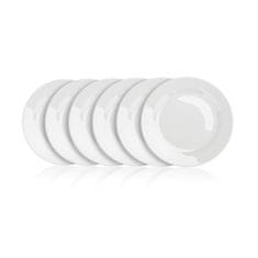Banquet Sada dezertných porcelánových tanierov BASIC 19 cm, 6 ks, biele