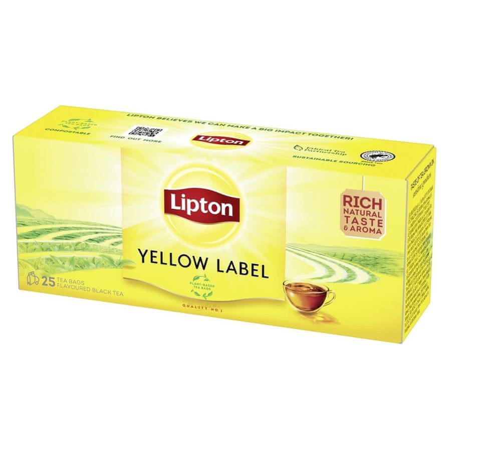 WEBHIDDENBRAND Čaj Lipton Yellow Label čierny, 25 x 2 g