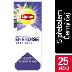 Čierny čaj Lipton Energise Earl Grey, 25x 2 g
