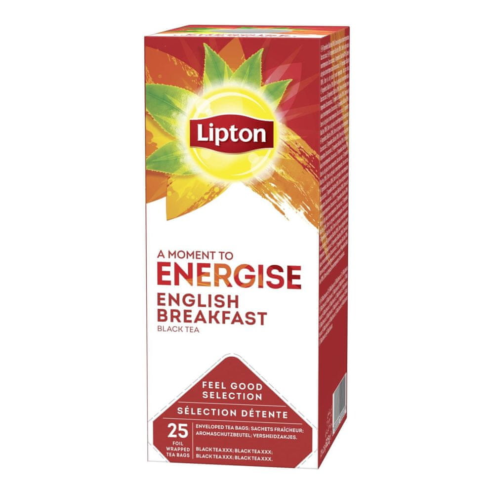 WEBHIDDENBRAND Čierny čaj Lipton Energise English Breakfast, 25x 2 g