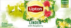 Bylinný čaj Lipton - lipa a malina, 20x 0,9 g
