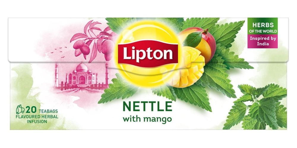 WEBHIDDENBRAND Bylinný čaj Lipton - žihľava a mango, 20x 1,3 g