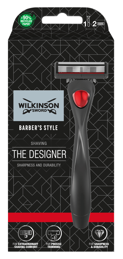 Wilkinson Sword Barber\'s Style The Designer holící strojek + 2 náhradní hlavice