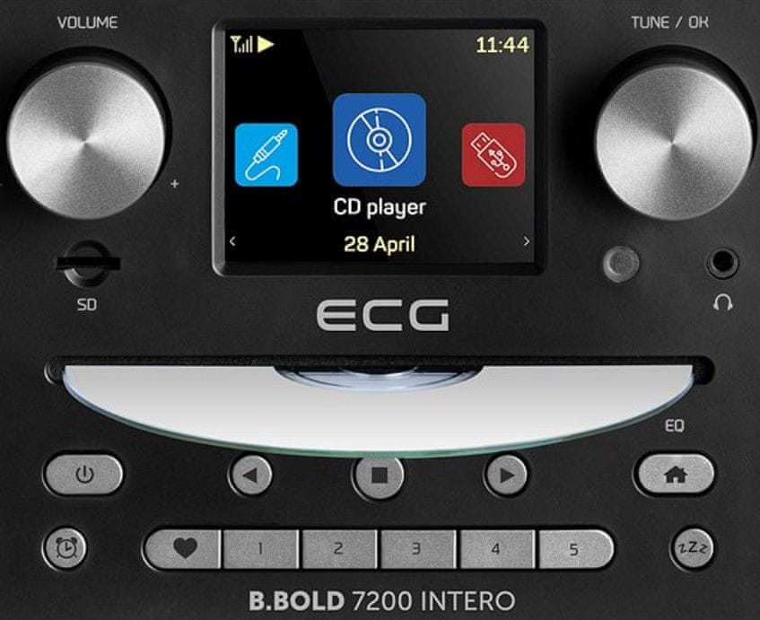  moderní radiopřijímač ecg B.BOLD 7200 Intero krásný design upnp dlna wifi Bluetooth internetové rádio fm tuner skvělý zvuk 