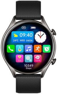 Chytré hodinky myPhone Watch EL kulatý barevný velký IPS displej dlouhá výdrž, multisport, tepová frekvence měření tlaku SpO2 dlouhá výdrž doprovodná aplikace Bluetooth IP67 HD rozlišení displeje elegantní design multisport notifikace z telefonu monitoring spánku sportovní režimy notifikace z telefonu vyměnitelné ciferníky vysoká odolnost pulzní oxymetr SpO2 funkce bluetooth volání voláni z hodinek bluetooth hovory