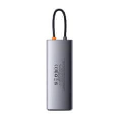 BASEUS Hub 9w1 Baseus Metal Gleam Series, USB-C do 2x USB 3.0 + 2x HDMI + USB 2.0 + USB-C PD + Ethernet RJ45 + microSD/SD