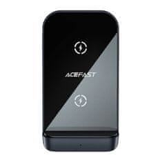 AceFast Indukčná nabíjačka Qi so stojanom Acefast 15W E14 (sivá)