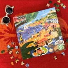 eeBoo Štvorcové puzzle Slnečníky na pláži 1000 dielikov