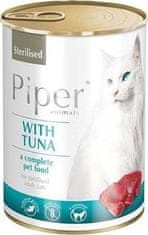 Piper PIPER CAT konzerva pro sterilizované kočky, s tuňákem, 400g
