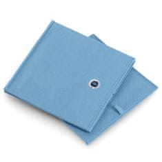 Zeller Úložný box textilný modrý 28x28x28cm