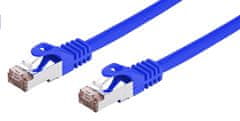 C-Tech kábel patchcord Cat6, FTP, 1m, modrá