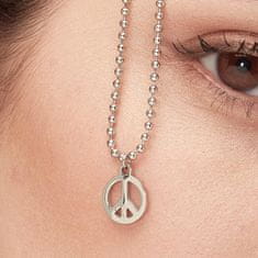 S'Agapõ Originálny oceľový náhrdelník Peace Smile SSM002