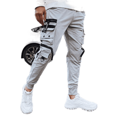 Dstreet Pánske bojové nohavice AWA šedé ux4199 XL