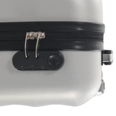 Vidaxl Cestovný kufor s tvrdým krytom strieborný ABS