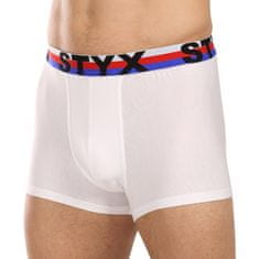 Styx 3PACK pánske boxerky športová guma biele trikolóra (3G2061) - veľkosť L