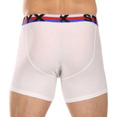 Styx 3PACK pánske boxerky long športová guma biele trikolóra (3U2061) - veľkosť L