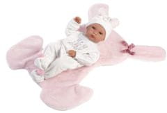 Llorens 63598 New Born holčička - realistická panenka miminko s celovinylovým tělem - 35 cm