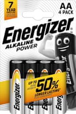 Energizer Alkaline Power AA/4 LR6/4 alkalické tužkové batérie 4ks 7638900246599