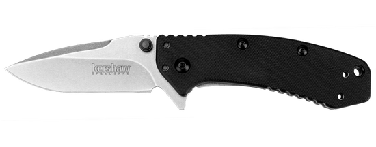 Kershaw 1555G10 CRYO vreckový nôž s asistenciou 7 cm, Stonewash, čierna, G10, oceľ