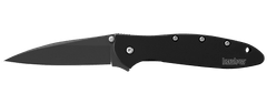 Kershaw 1660CKT LEEK - BLACK vreckový nôž 7,5 cm, celočierna, celooceľový